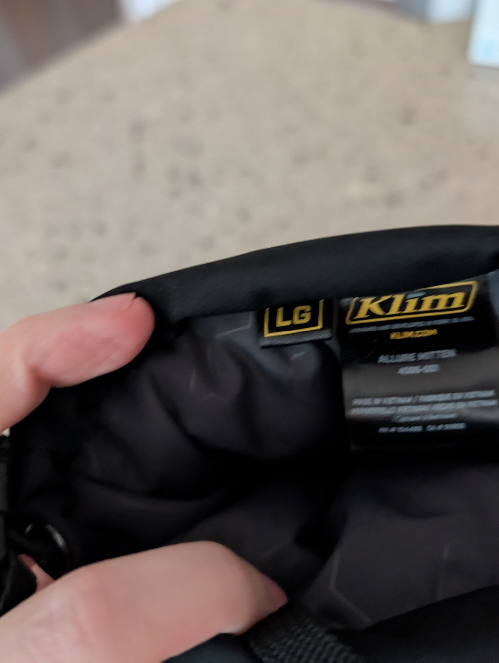 Klim Gortex Black Padded Snow Mobile Mittens - Picture 3 of 5